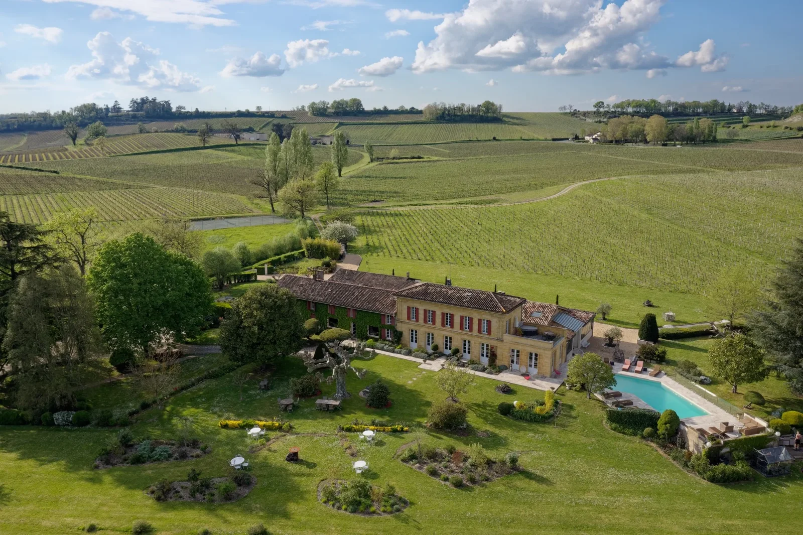 Vue aérienne du château