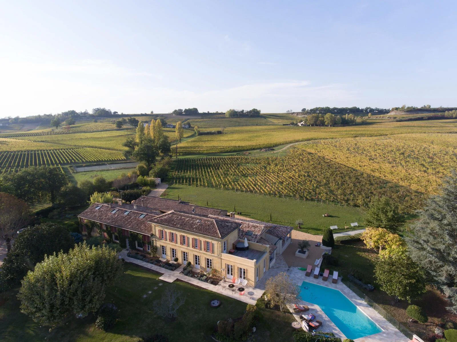 Vue aérienne du Château du Palanquey à Sainte-Colombe