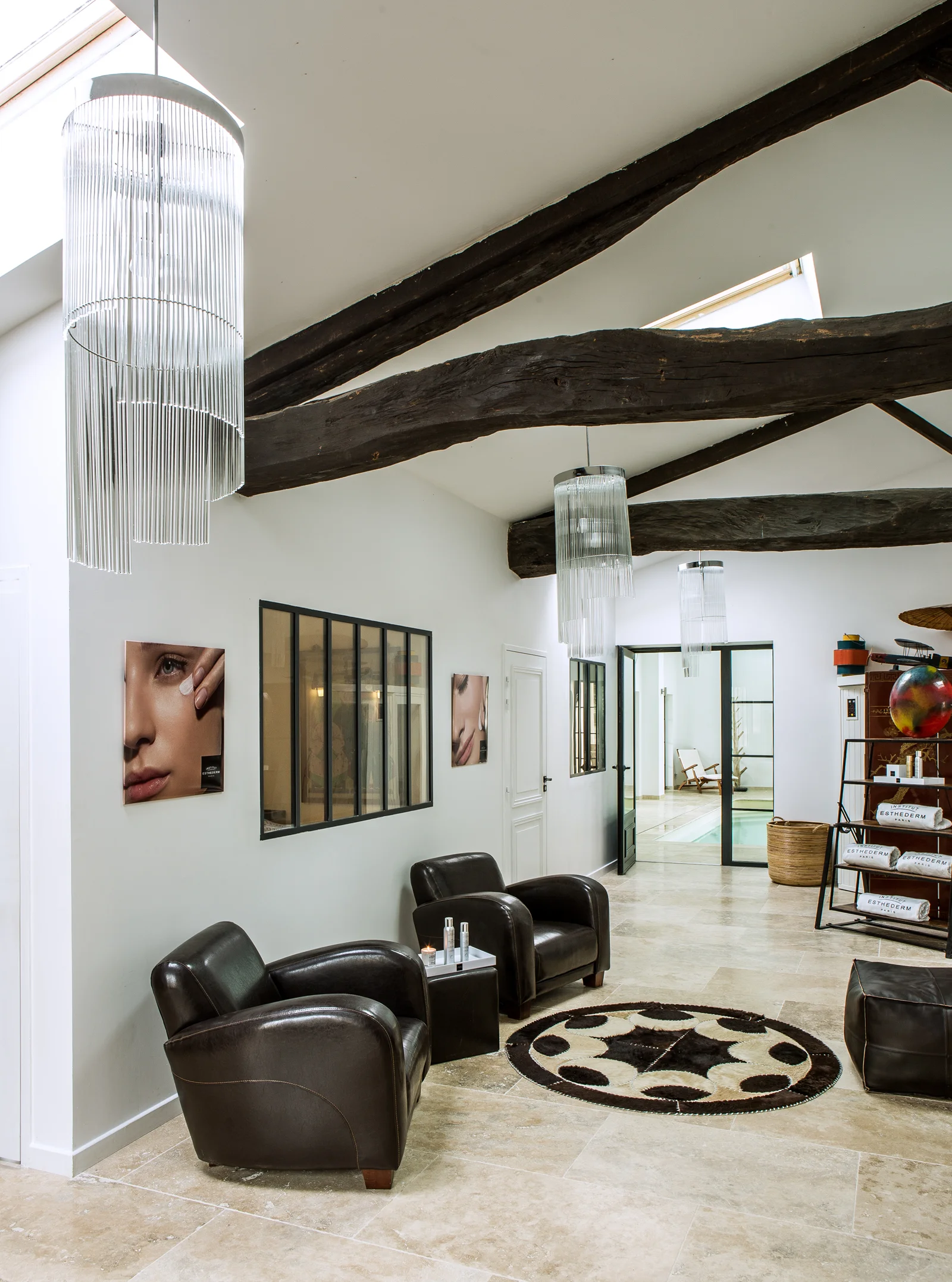La perspective du salon du spa